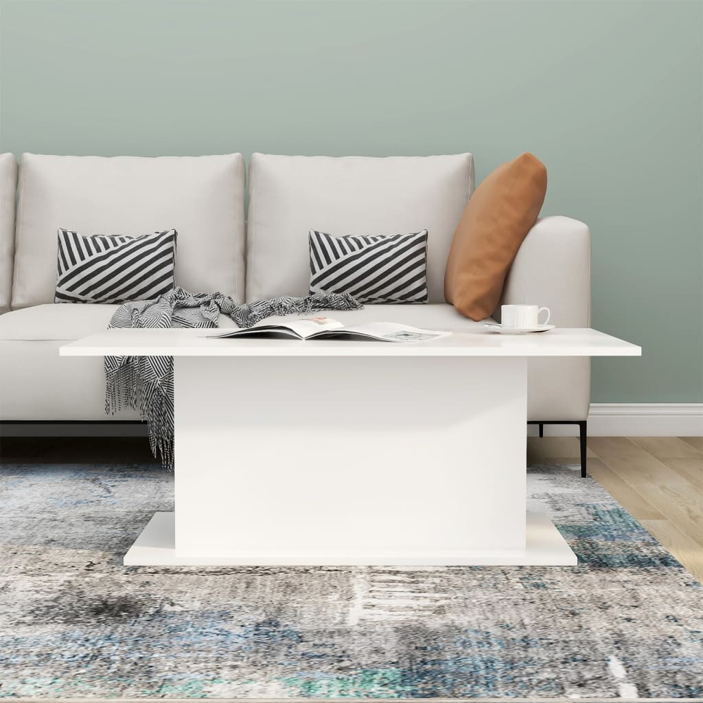 810307 vidaXL Coffee Table White 102x55,5x40 cm Engineered Wood