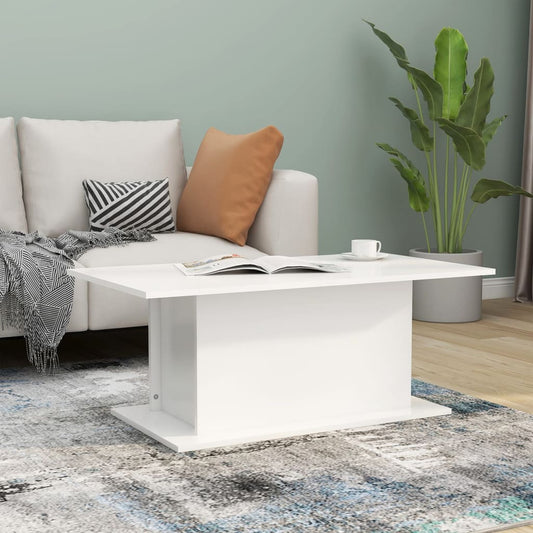 810307 vidaXL Coffee Table White 102x55,5x40 cm Engineered Wood