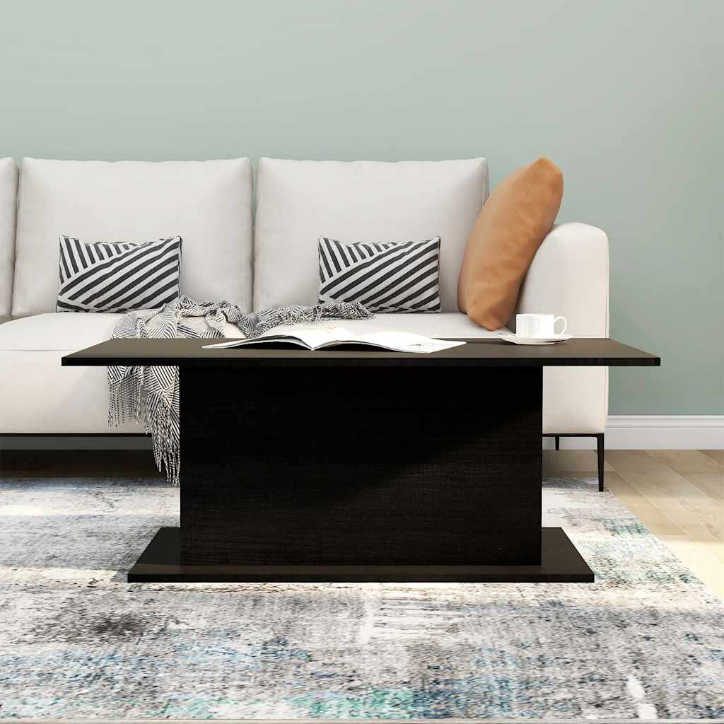 810308 vidaXL Coffee Table Black 102x55,5x40 cm Engineered Wood