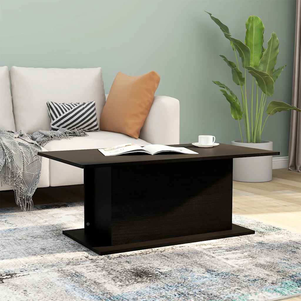 810308 vidaXL Coffee Table Black 102x55,5x40 cm Engineered Wood