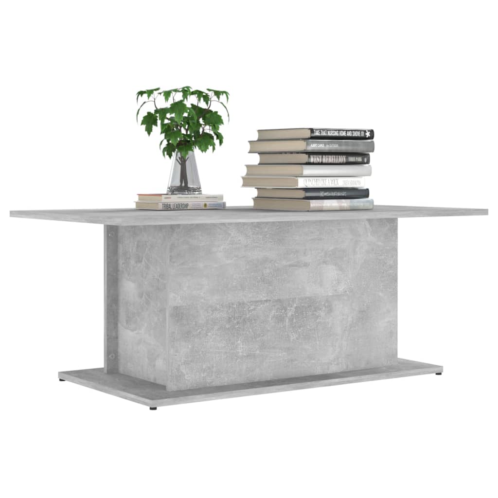 810311 vidaXL Coffee Table Concrete Grey 102x55,5x40 cm Engineered Wood
