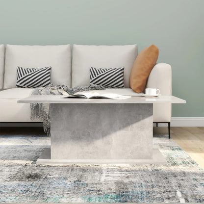 810311 vidaXL Coffee Table Concrete Grey 102x55,5x40 cm Engineered Wood