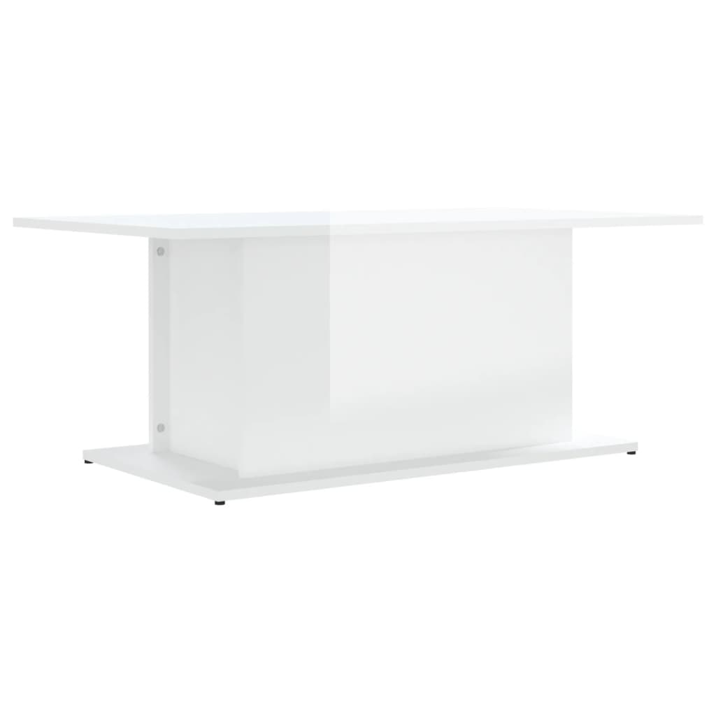 810313 vidaXL Coffee Table High Gloss White 102x55,5x40 cm Engineered Wood