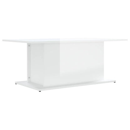 810313 vidaXL Coffee Table High Gloss White 102x55,5x40 cm Engineered Wood