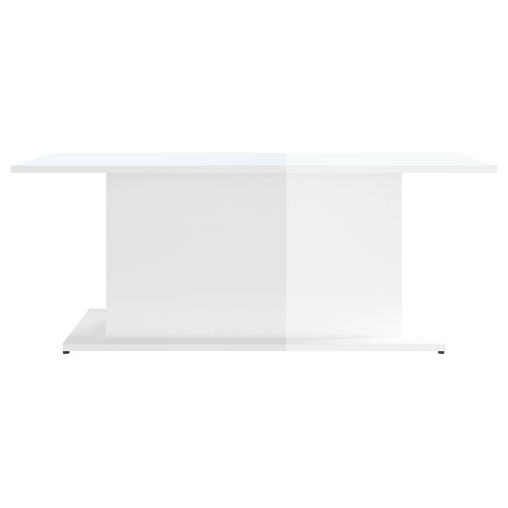 810313 vidaXL Coffee Table High Gloss White 102x55,5x40 cm Engineered Wood