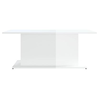 810313 vidaXL Coffee Table High Gloss White 102x55,5x40 cm Engineered Wood