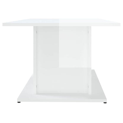 810313 vidaXL Coffee Table High Gloss White 102x55,5x40 cm Engineered Wood