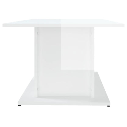 810313 vidaXL Coffee Table High Gloss White 102x55,5x40 cm Engineered Wood