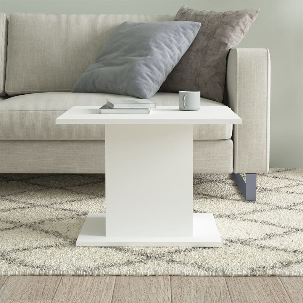 810316 vidaXL Coffee Table White 55,5x55,5x40 cm Engineered Wood