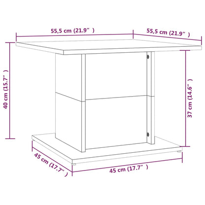 810316 vidaXL Coffee Table White 55,5x55,5x40 cm Engineered Wood
