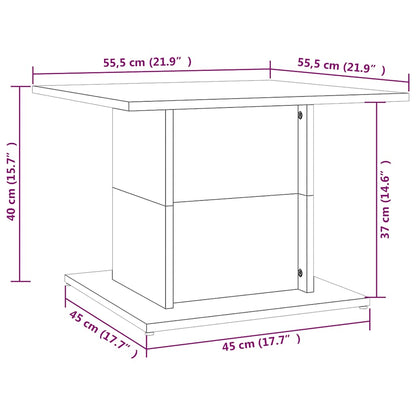 vidaXL Coffee Table Black 55,5x55,5x40 cm Engineered Wood