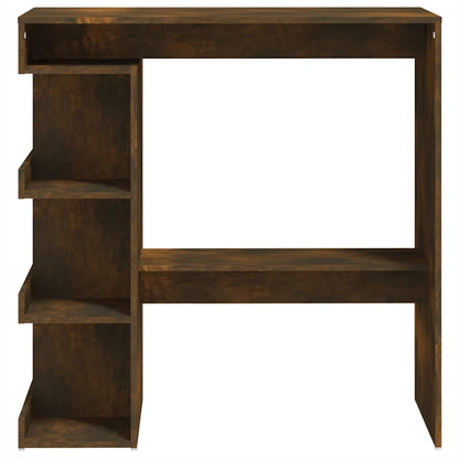 vidaXL Bar Table with Storage Rack Smoked Oak 100x50x101.5cm