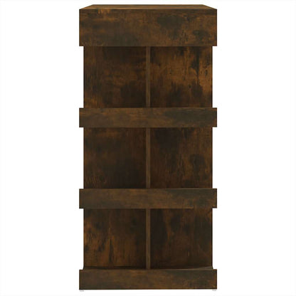 vidaXL Bar Table with Storage Rack Smoked Oak 100x50x101.5cm