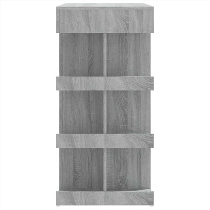 vidaXL Bar Table with Storage Rack Grey Sonoma 100x50x101.5 cm