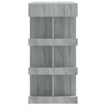 812961 vidaXL Bar Table with Storage Rack Grey Sonoma 100x50x101,5 cm