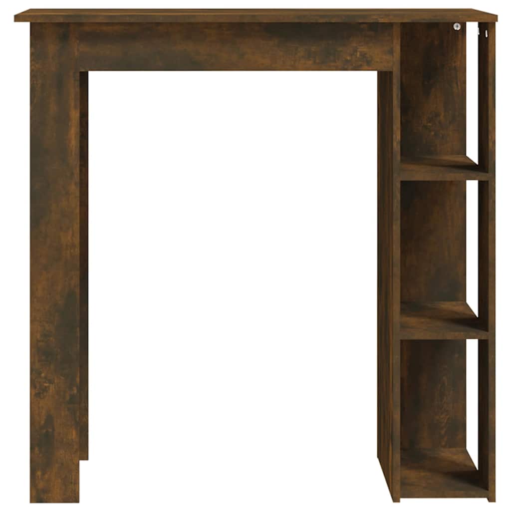 vidaXL Bar Table with Shelf Smoked Oak 102x50x103,5 cm Engineered Wood