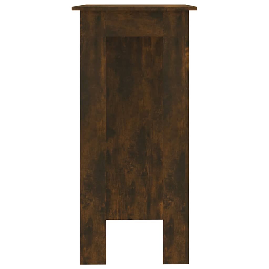 vidaXL Bar Table with Shelf Smoked Oak 102x50x103,5 cm Engineered Wood