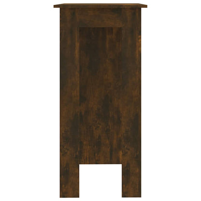 vidaXL Bar Table with Shelf Smoked Oak 102x50x103,5 cm Engineered Wood