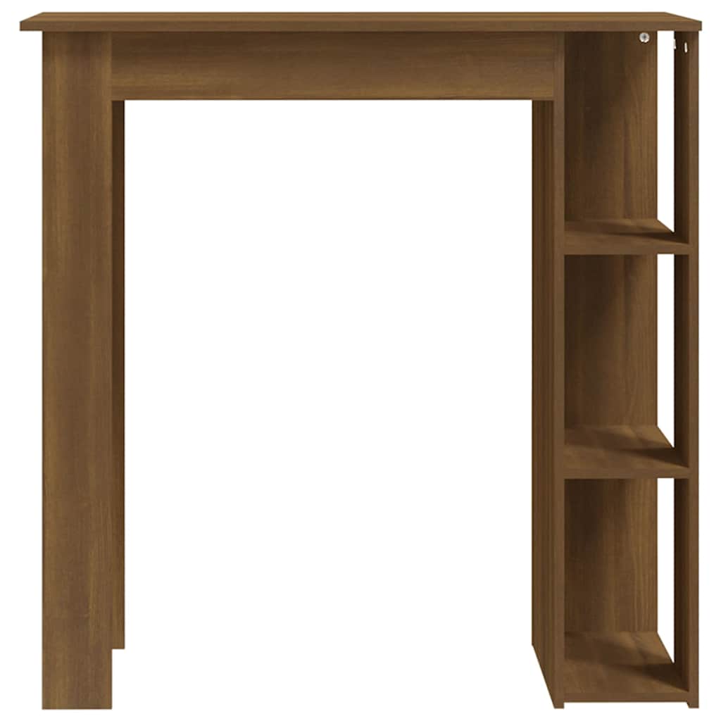 vidaXL Bar Table with Shelf Brown Oak 102x50x103,5 cm Engineered Wood