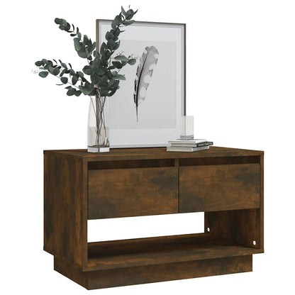 vidaXL TV Cabinet Smoked Oak 70x41x44 cm Engineered Wood