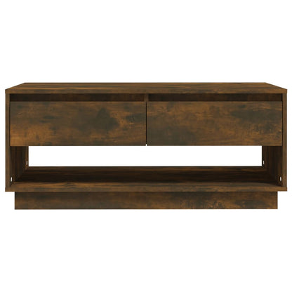 vidaXL Coffee Table Smoked Oak 102.5x55x44 cm Engineered Wood