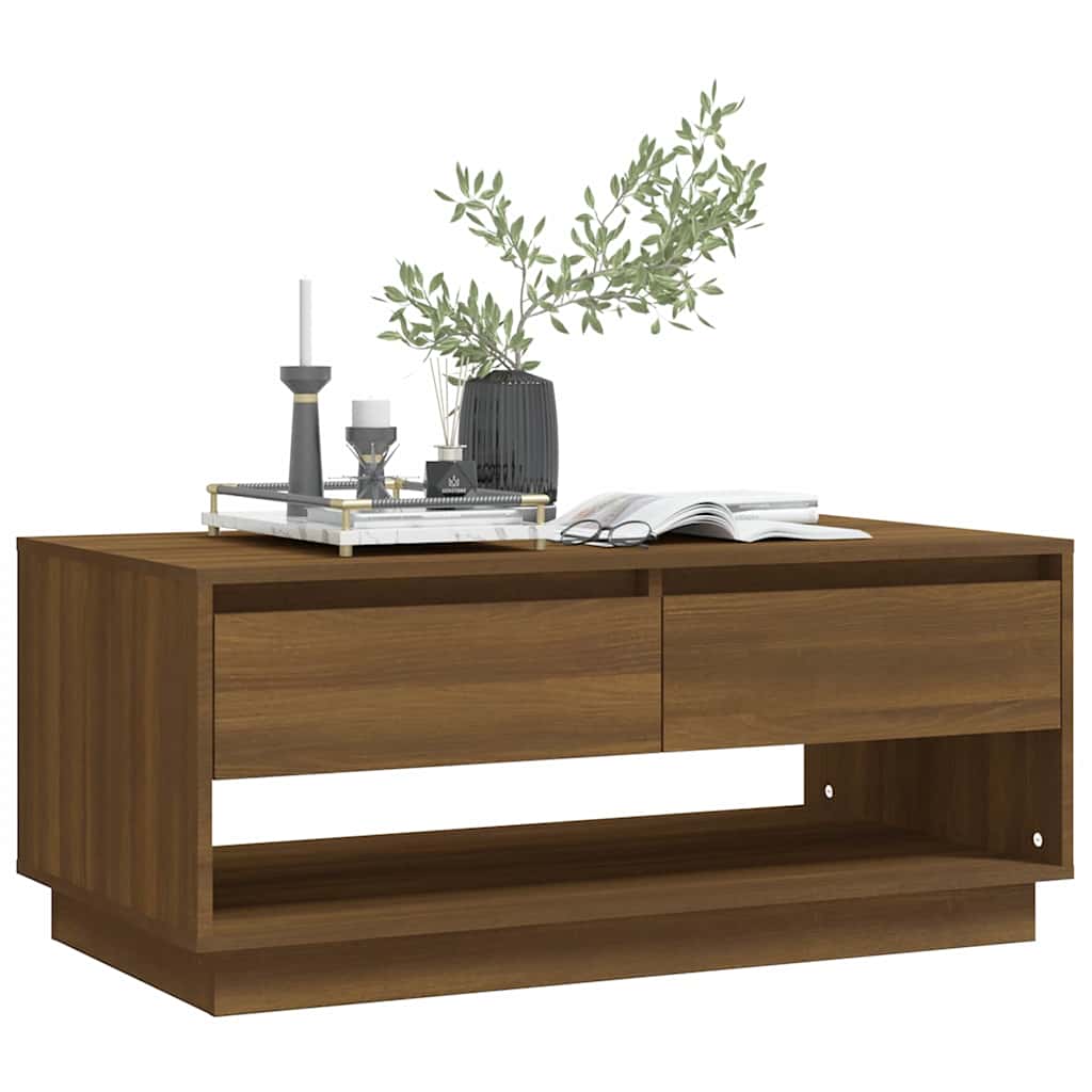 vidaXL Coffee Table Brown Oak 102,5x55x44 cm Engineered Wood