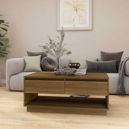 vidaXL Coffee Table Brown Oak 102,5x55x44 cm Engineered Wood