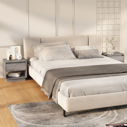 vidaXL Bedside Cabinets 2 pcs Grey Sonoma 45x34x44 cm Engineered Wood