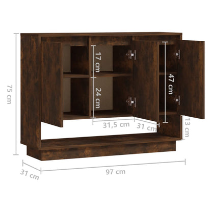 vidaXL Sideboard | Smoked oak | Engineered wood | Medium | Sideboard