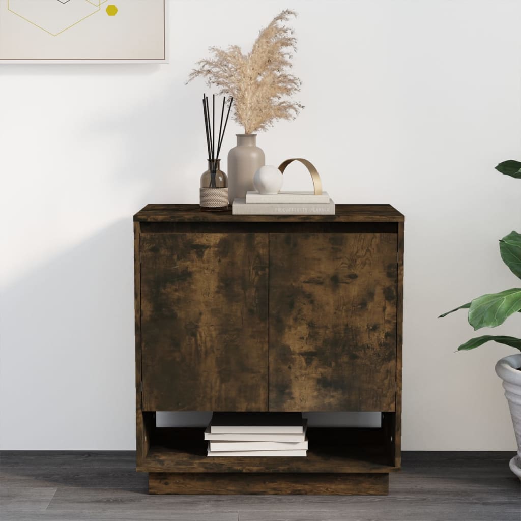 vidaXL Sideboard Smoked Oak 70x41x75 cm Engineered Wood