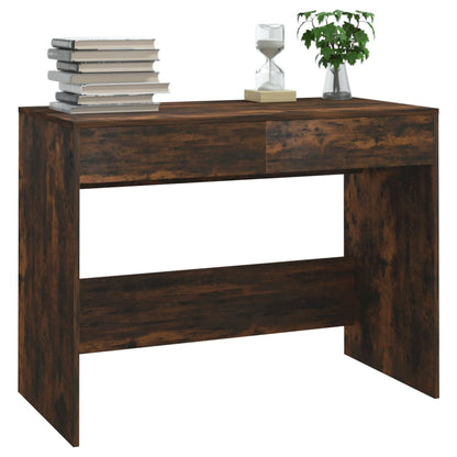vidaXL Desk Smoked Oak 101x50x76.5 cm Engineered Wood