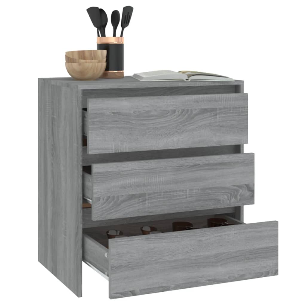vidaXL Sideboard Grey Sonoma 70x41x75 cm Engineered Wood