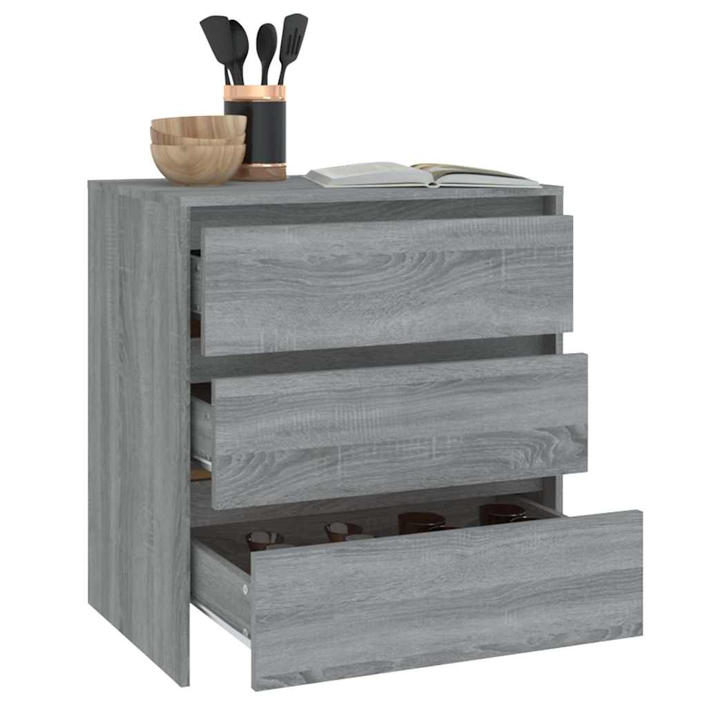 vidaXL Sideboard Grey Sonoma 70x41x75 cm Engineered Wood