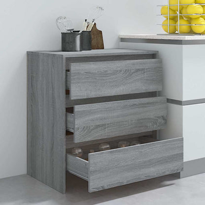 vidaXL Sideboard Grey Sonoma 70x41x75 cm Engineered Wood