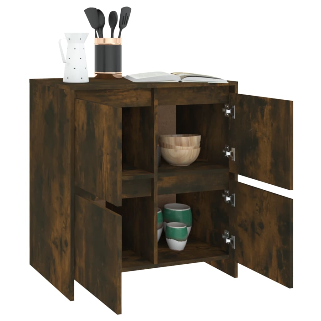 vidaXL Sideboard Smoked Oak 70x41x75 cm Engineered Wood