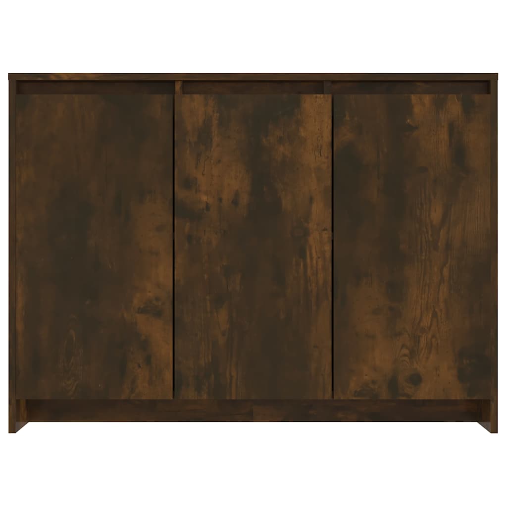 vidaXL Sideboard Smoked Oak 102x33x75 cm Engineered Wood