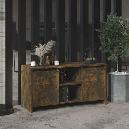 vidaXL TV Cabinet Smoked Oak 102x37.5x52.5 cm Engineered Wood
