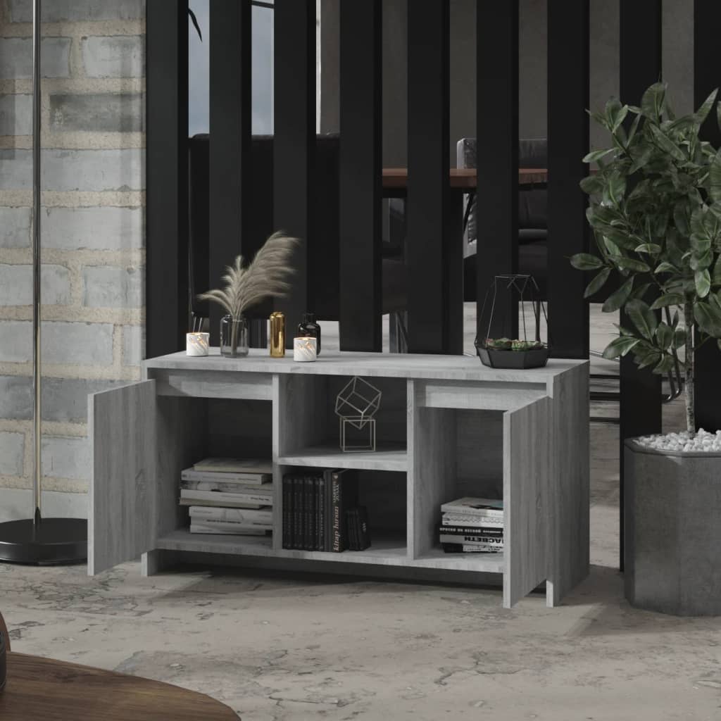 vidaXL TV Cabinet Grey Sonoma 102x37.5x52.5 cm Engineered Wood