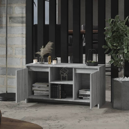 vidaXL TV Cabinet Grey Sonoma 102x37.5x52.5 cm Engineered Wood