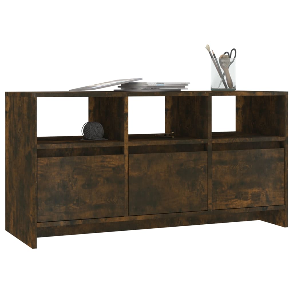 vidaXL TV Cabinet Smoked Oak 102x37.5x52.5 cm Engineered Wood