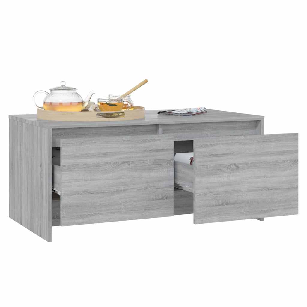 813030 vidaXL Coffee Table Grey Sonoma 90x50x41,5 cm Engineered Wood