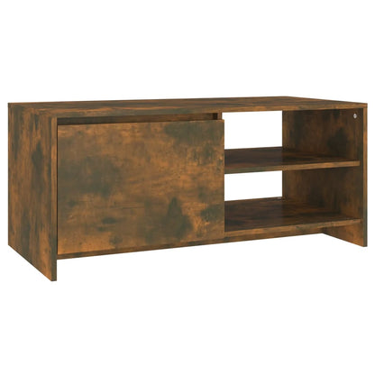 vidaXL Coffee Table Smoked Oak 102x50x45 cm Engineered Wood