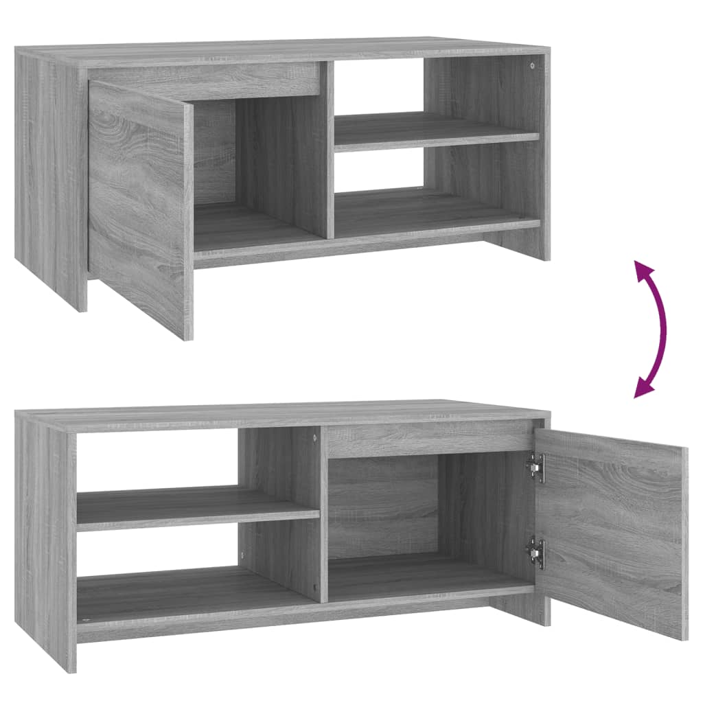 vidaXL Coffee Table Grey Sonoma 102x50x45 cm Engineered Wood