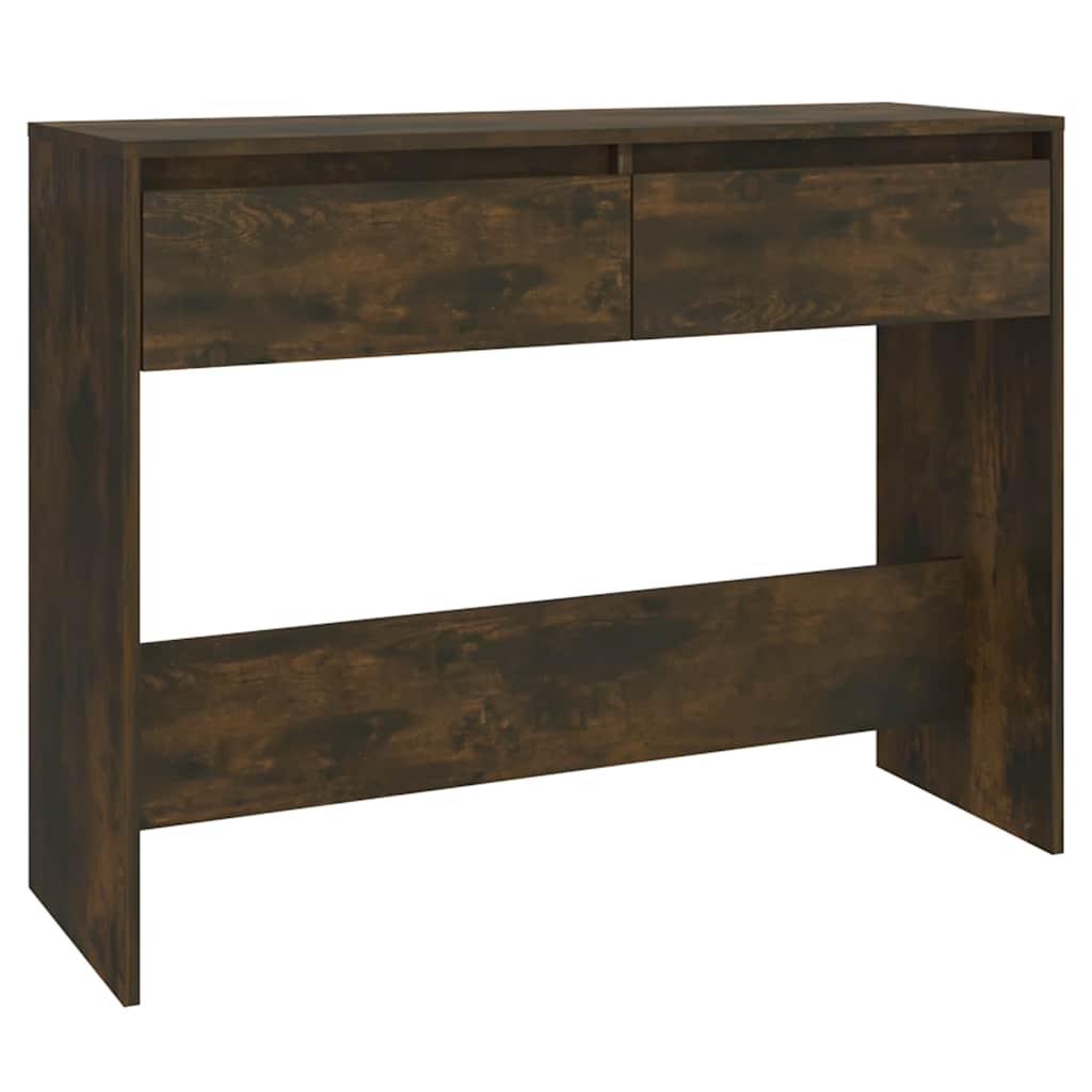 vidaXL Console Table Smoked Oak 100x35x76,5 cm Engineered Wood
