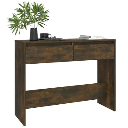 vidaXL Console Table Smoked Oak 100x35x76,5 cm Engineered Wood