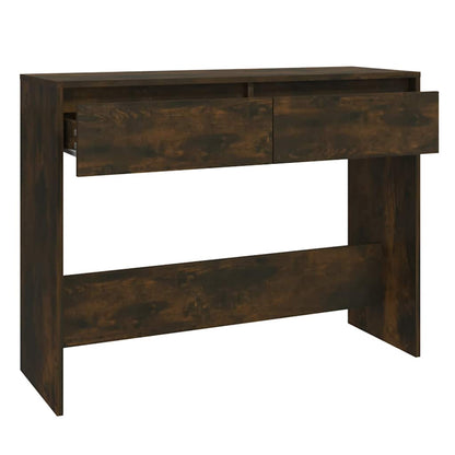 vidaXL Console Table Smoked Oak 100x35x76,5 cm Engineered Wood