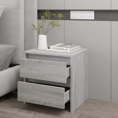 813040 vidaXL Bedside Cabinet Grey Sonoma 45x34,5x44,5 cm Engineered Wood