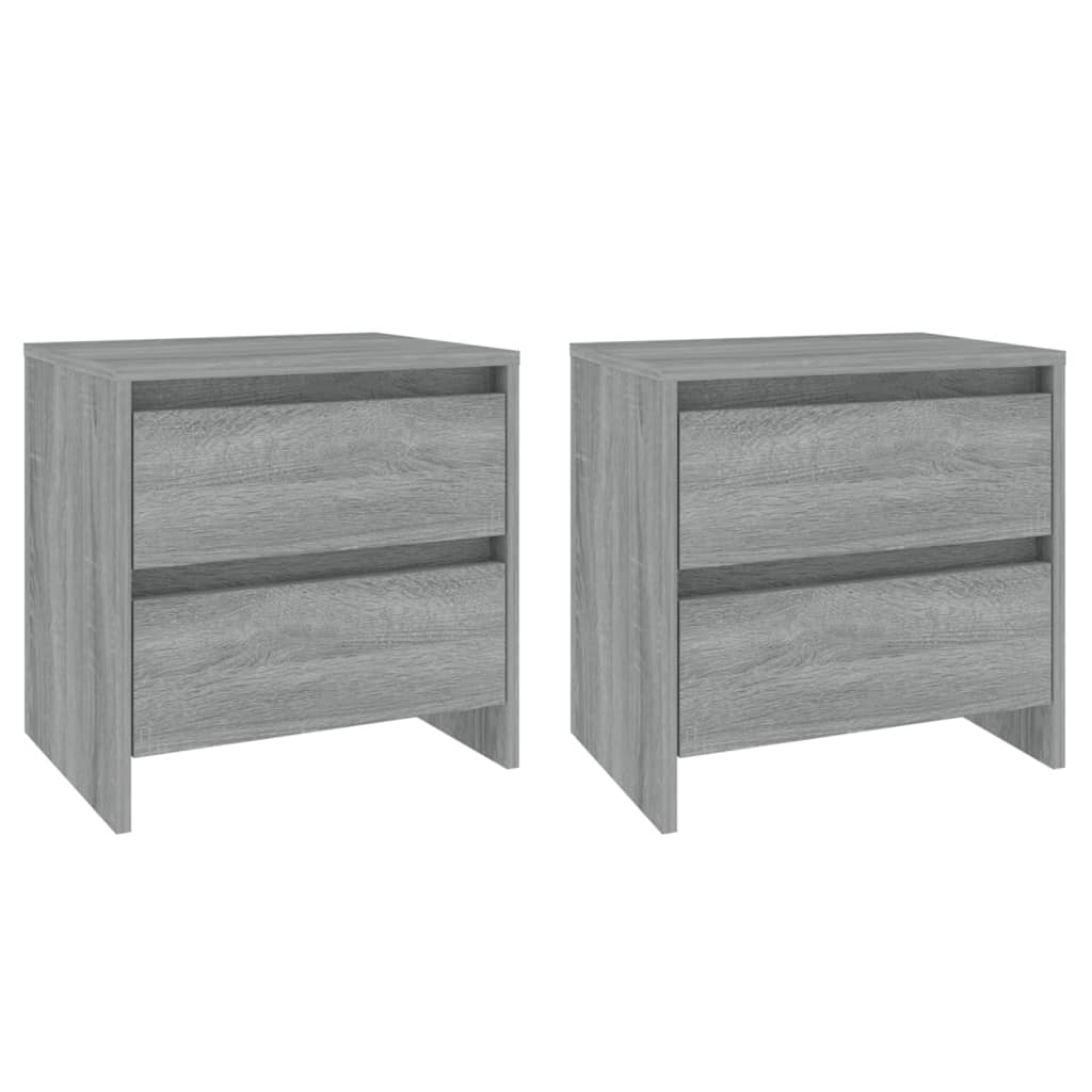 vidaXL Bedside Cabinets 2 pcs Grey Sonoma 45x34.5x44.5 cm Engineered Wood