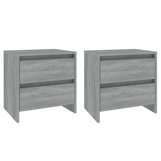 vidaXL Bedside Cabinets 2 pcs Grey Sonoma 45x34.5x44.5 cm Engineered Wood