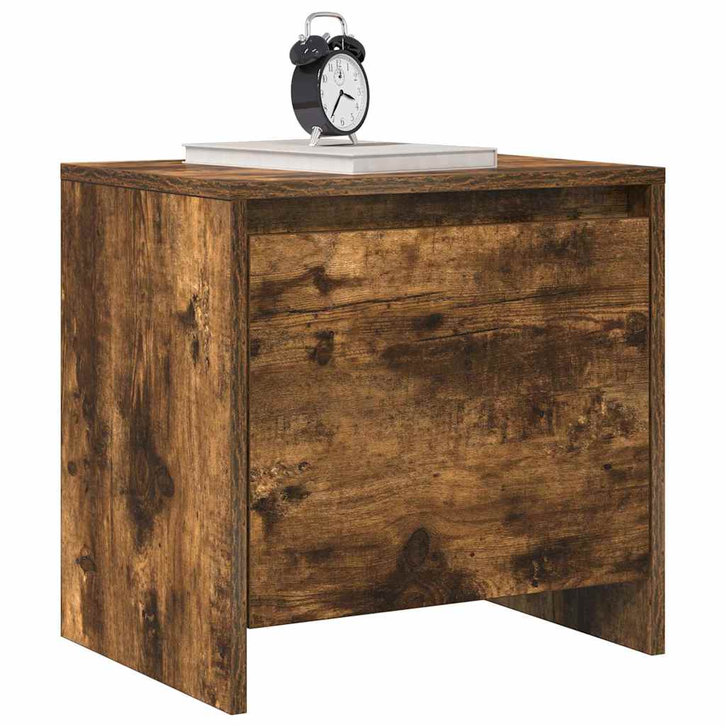 vidaXL Bedside Cabinet Smoked Oak 45x34x44,5 cm Engineered Wood